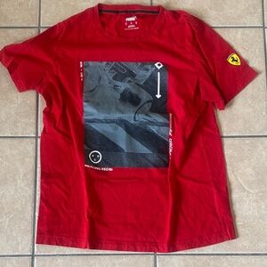 Puma Red Racing Graphic Tee